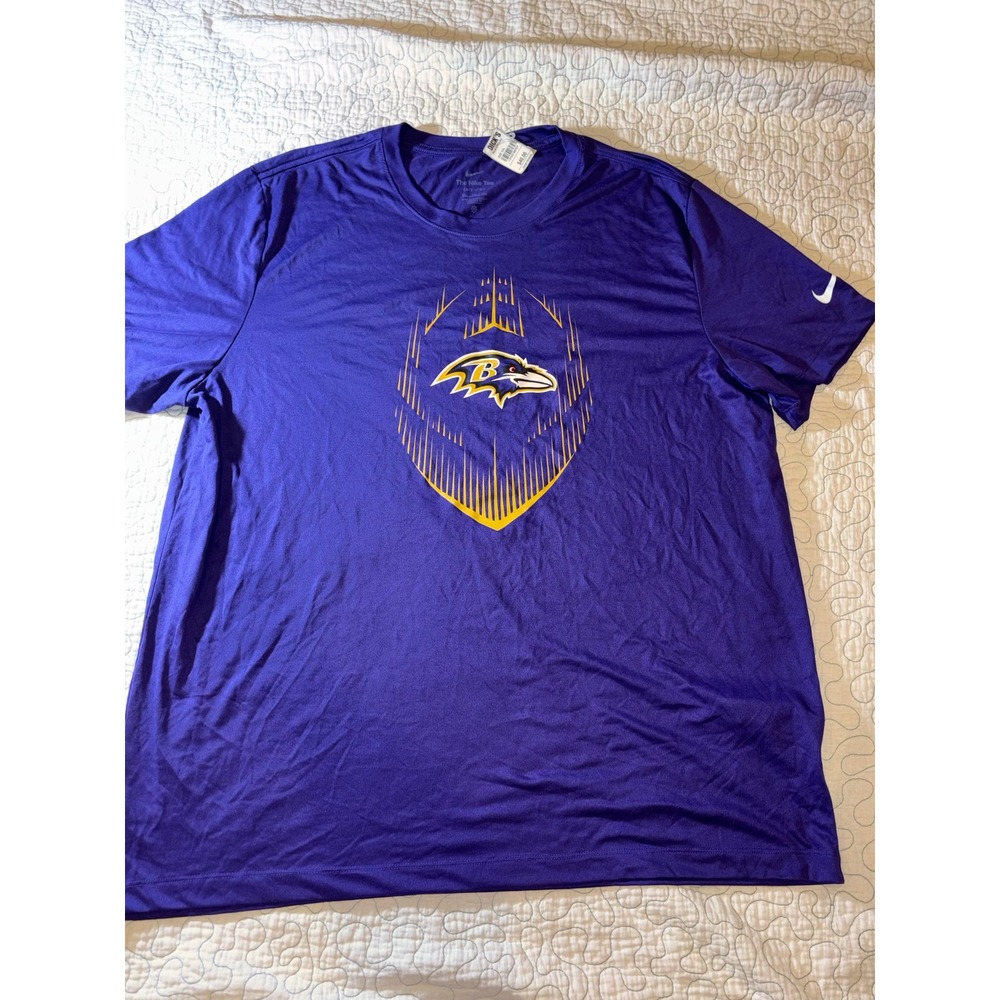 Nike Baltimore Ravens Dri-FIT Purple Graphic‎ T-Shirt Mens XXL NFL